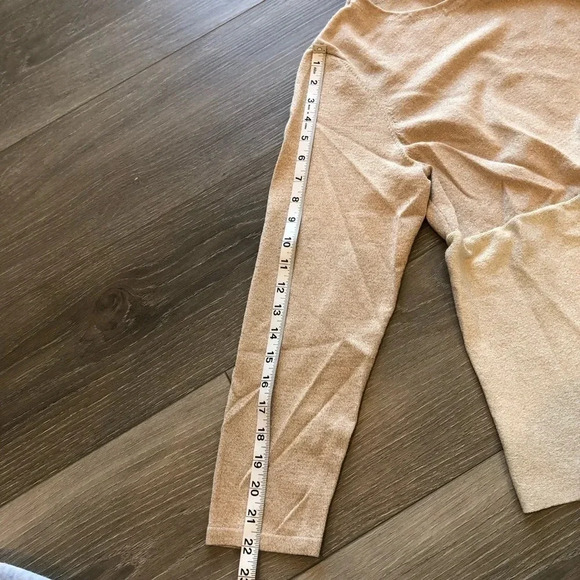 Alfani Asymmetrical Metallic Beige Womens Long Sleeve Shirt Size Extra Large - Picture 10 of 15